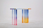 Colourful Glass Tables - Mindsparkle Mag : Saerom Yoon, an artist based in Seoul, South Korea, created a series of stunning iridescent glass tables in his project entitled Crystal Series.
