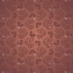 无缝花图案与昆虫