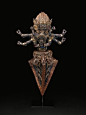西藏的仪式匕首，16世纪铜凸纹木