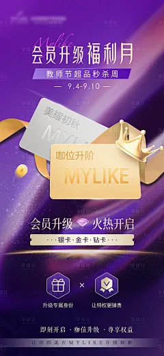 会员升级福利月活动海报-源文件分享-ywjfx.cn