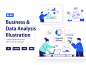 BLAU - Business Analysis & Data Statistic Illustration - Illustrations : OVERVIEW
BLAU - Business Analysis & Data Statistic Illustration – Contain 10 Illustrations for web and mobile designs which help you to create beautiful designs. All illustra