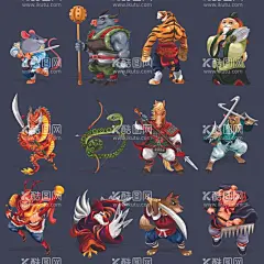 十二生肖  - 源文件下载【酷图网】十二生肖,矢量十二生肖,卡通十二生肖,手绘十二生肖,十二生肖插画,十二生肖合集,老鼠,矢量老鼠,卡通老鼠,手绘老鼠,老鼠插画,牛,矢量牛,卡通牛,虎,老虎,矢量老虎,兔子,矢量兔子,龙,矢量龙,蛇,矢量蛇,马,矢量马,羊,矢量羊,猴子,矢量猴子,鸡,矢量鸡,狗,矢量狗,猪,矢量猪,功夫生肖