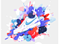 Nike Air Force 1 concept explosion design airforce1 nike ad illustration concept sneaker zutto