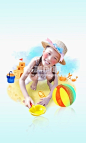 概念,夏天,季节,旅行,自驾游_gic11327961_a girl playing on the beach_创意图片_Getty Images China