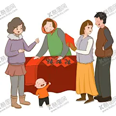 买卖新春对联 【酷图网】买卖,新春,对联,插画,过年,