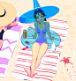 I thought this transparent hat and asian witch deserves her own illust