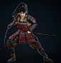 Samurai girl 3D model