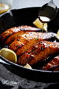 Grilled Browned Butter Honey Garlic Salmon | http://cafedelites.com