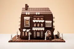 巧克力楼房房屋食品建筑模型
