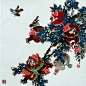 徐湛老师的写意花鸟作品赏析