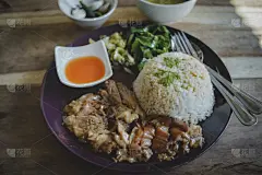 米,腿,猪肉,焖菜,褐色,水平画幅,盐渍食品,膳食,动物身体部位,泰国