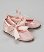 Pink Bow Leather Ballet Flat