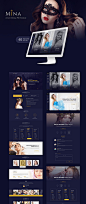 漂亮的高端美容行业网站模版UI KITS[PSD] #UI# #Web#