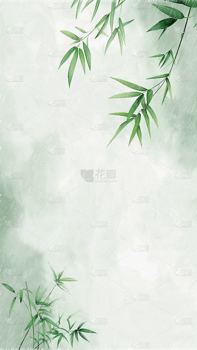 中国风通用古风绿植元素背景绿色竹子图片素材素材-花瓣网