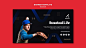 Plantilla de banner de béisbol PSD gratuito