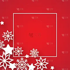 矢量插图抽象圣诞背景与体积雪花