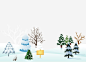 矢量道路松树上的厚雪_新图网 https://www.ixintu.com 矢量 屋顶 免费素材 设计素材 屋顶积雪 道路积雪 松树上的厚雪 堆满积雪