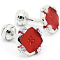 Red Button Pattern Cufflinks