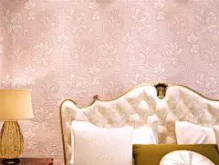 海民 3D立体无纺布墙纸植绒 温馨田园卧室壁纸 客厅电视背景墙-tmall.com天猫