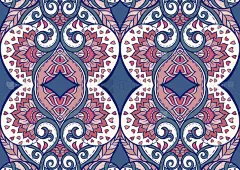 seamless pattern with traditional paisley
