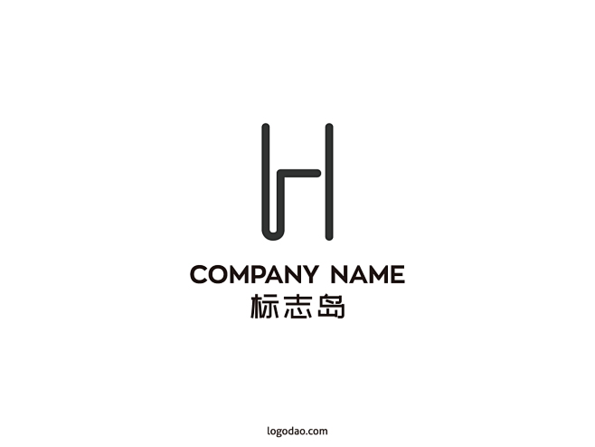 H英文字母公司LOGO设计