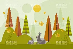 矢量秋天背景   - 源文件下载【酷图网】矢量秋天背景,秋天风景壁纸,秋天壁纸,大自然,清新,植物,景色,自然季节,四季,插图,手绘,风景地形,