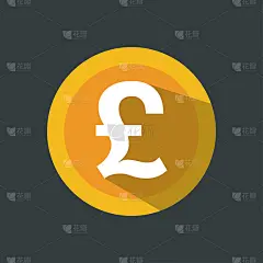 英文磅符号图标。货币符号—货币符号。世界经济。向量的钱的象征。银行付款的象征。矢量插图。透明背景。