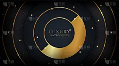 抽象金色和黑色的圆形背景