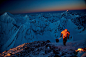 Picture of Cory Richards reaching the summit of Gasherbrum II