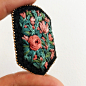 Love these color combinations 
Available in the shop defnegunturkun.com/shop .
.
#embroidery #floral #badge #brooch #botanical #romantic #embroideryart #fiberart #fiberartist #bordado #broderie #nakis #dmcthreads #creamente #textileart #felt #maker #moder