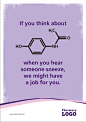 “如果你听到别人打喷嚏时能想到这个分子式，这里有份工作等着你”。同样的，具备排他性、专业性的#招聘#广告，只需一部分人看懂。