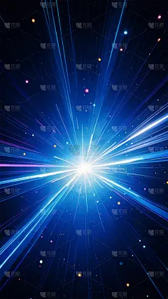 科技风系列蓝色科技感科技光效-空间通用背景素材素材-花瓣网