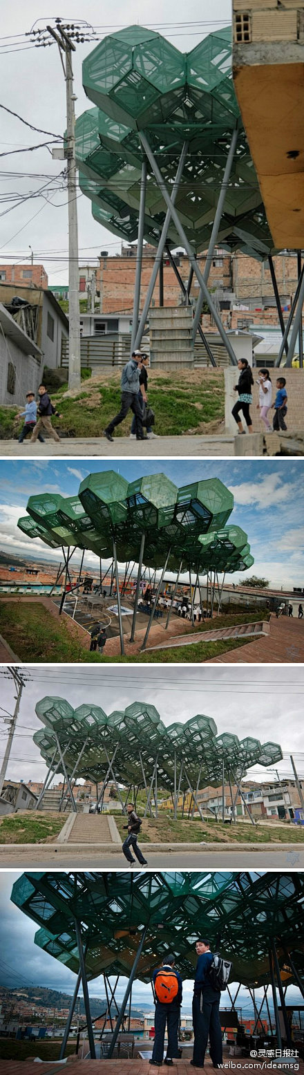 这些多面体泡泡装组成的绿色“浮云”是位于...
