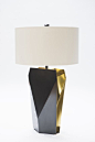 Origami Temko Lamp shown in Brass: 