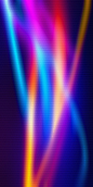This may contain: a blurry image of colorful lines on a black background