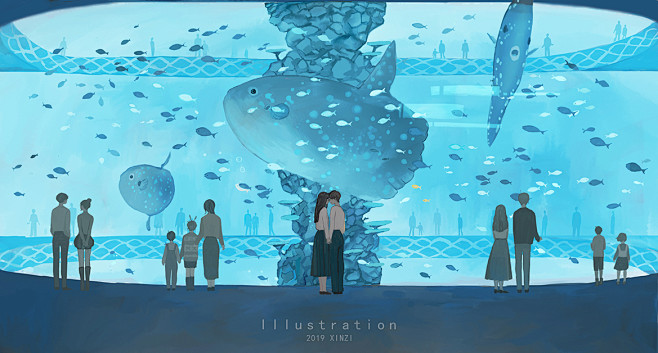 海洋馆_Seayaflyer__插画师作...