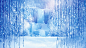 ёлки, Walt Disney, снег, Холодное Сердце, ледяной замок, анимация, снежинки, Arendelle, Frozen, сосульки, 2013, Уолт Дисней, лёд
