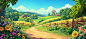 benl0092_vibrant_2D_cartoon-style_farm_landscape_background_for_1fef33a8-2b17-40e9-bdda-44044b162e39