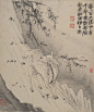 潺潺百尺溪，中有千年鹿。悠哉复游哉，饮啄殊自乐。
（金农  图）