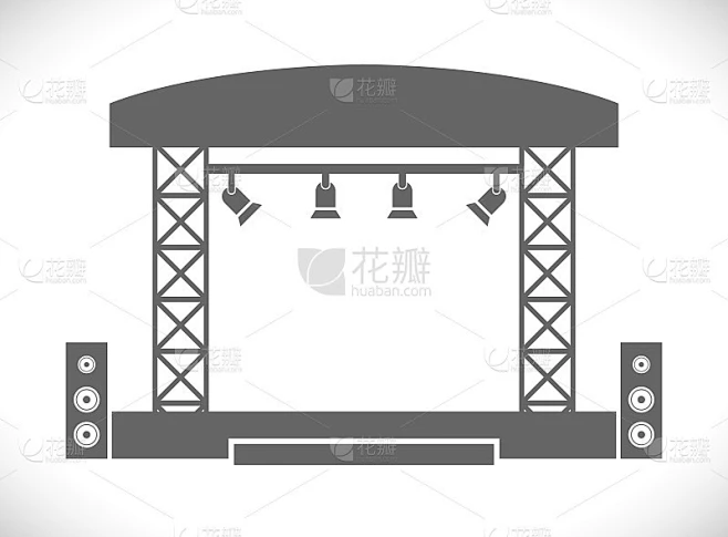 舞台演唱会图标素材-花瓣网