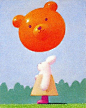 日本画家渡边宏彩色粉笔画
