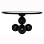 black metal table - unique shape - statement piece