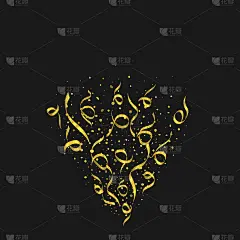 金色的节日confetti13