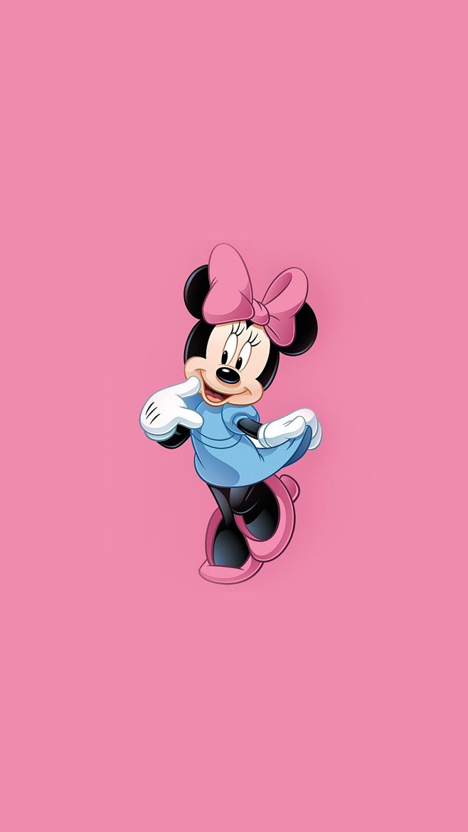 粉色可爱的米奇老鼠手机壁纸