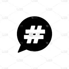 Hashtag图标向量。hashtag简单