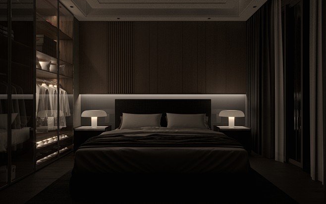 卧室夜景图_Post