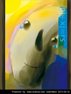 水色风铃的插画画廊展厅