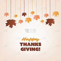 快乐的感恩节卡片设计模板