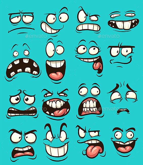 Funny cartoon faces ...