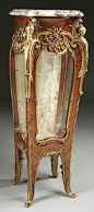 A VERY FINE LOUIS XV STYLE VITRINE STAND BY LINKE: